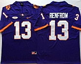 Clemson Tigers 13 Hunter Renfrow Purple Nike College Football Jersey,baseball caps,new era cap wholesale,wholesale hats